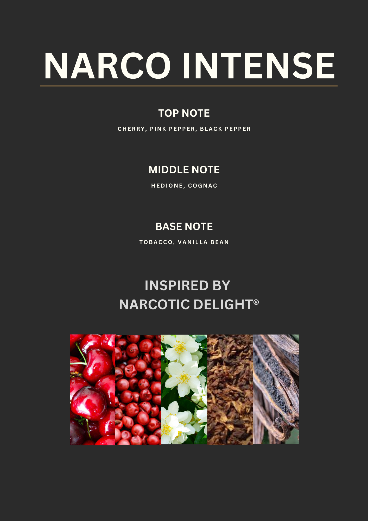 Inspired by Narcotic delight -NARCO INTENSE