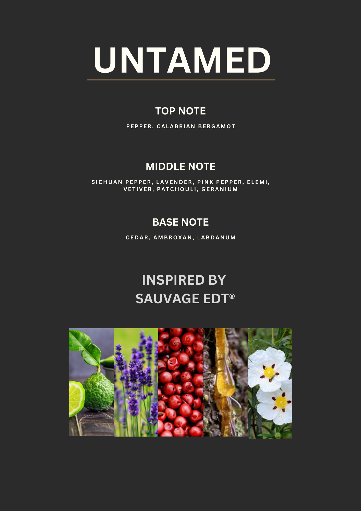 Inspired by SauvageEDT - UNTAMED